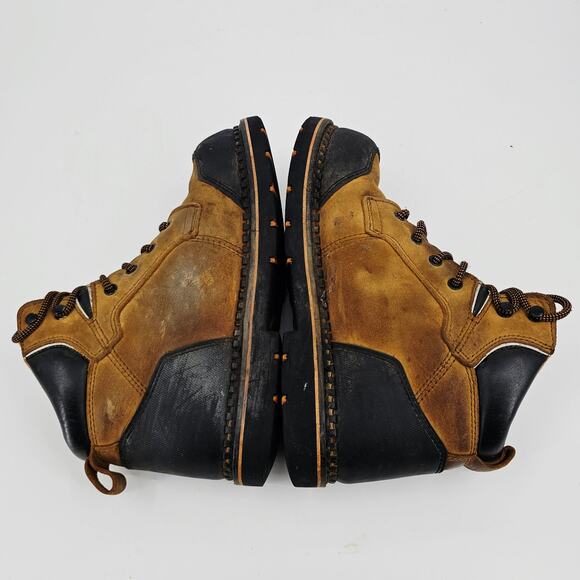 Ridgecut Toughwear Mens Brown Leather 6” Steel Toe Work Boots Size 9.5 M - Picture 5 of 12